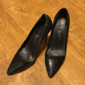 Alice + Olivia snakeskin heels